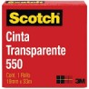 CINTA TRANSPARENTE 550 19X33 SCOTCH CENTRO DE 2.5 CM 1 PIEZA 