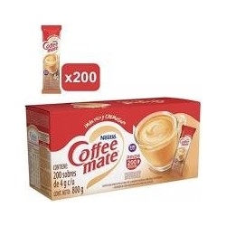 COFFEE MATE 200 PIEZAS DE 4 GR SUSTITUTO DE CREMA PARA CAFE 