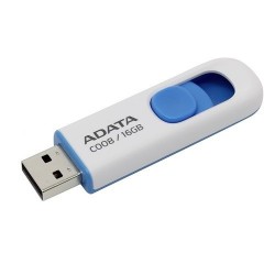 MEMORIA USB 16GB C008 BLANCO/AZUL ADATA 