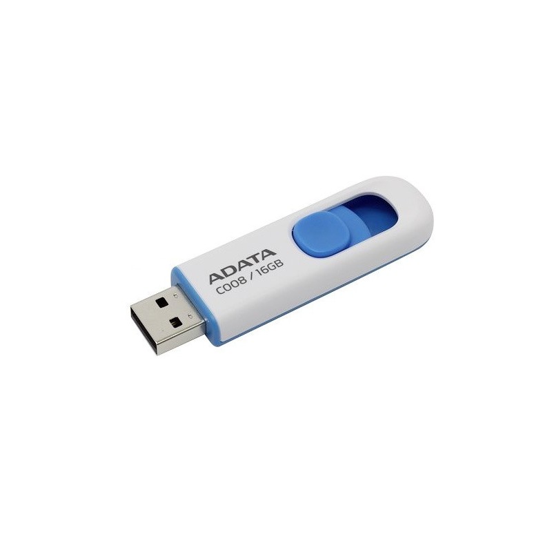 MEMORIA USB 16GB C008 BLANCO/AZUL ADATA 